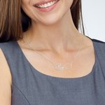 Collar Infinito Personalizado 2 Flores de Nacimiento y 2 Nombres Regalo para Ella