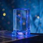 Cube en cristal avec photo de la scène de la Nativité 3D personnalisée - Cadeau de souvenir