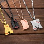 Personalized Engraved Baseball Initial Men's Necklace with Name for Birthday Gift for Sport Lovers
