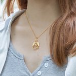 Personalised Guardian Angel Photo Projection Memorial Necklace Sympathy Gift for Women Girls Loss of Loved One