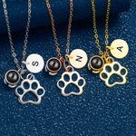 Collar Personalizado 100 Lenguas Te Quiero Foto Proyección Pata de Perro con Inicial