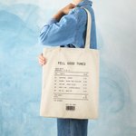 Sac fourre-tout réutilisable en toile avec reçu de chanson d'amour personnalisé