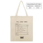 Sac fourre-tout réutilisable en toile avec reçu de chanson d'amour personnalisé