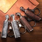 Personalised Dragon's Breath Immortal Lighter Fire Starter Permanent Match Keychain Birthday Halloween Gift for Men