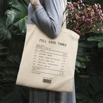 Sac fourre-tout réutilisable en toile avec reçu de chanson d'amour personnalisé