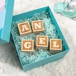 Gepersonaliseerde Houten Baby Naam Blokken Baby Shower Gift Natuurlijk Hout Speelgoed