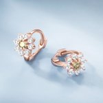 Pendientes de aro de plata de ley personalizados con piedra de nacimiento Día de la Madre Regalos de cumpleaños para ella