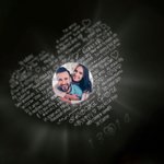 Personligt irländskt keltiskt hjärta fotoprojektionshalsband