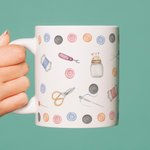 Personalised Colourful Sewing Crafter Mug Gift for Her