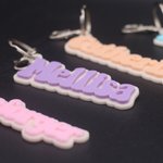 Personalisierte Acryl Name Schlüsselanhänger für Rucksack Gepäcktasche