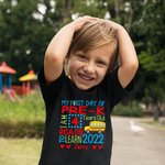 Maglietta personalizzata per bambini dall'asilo alla quinta elementare con il nome e l'età del bambino