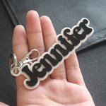 Personalisierte Acryl Name Schlüsselanhänger für Rucksack Gepäcktasche