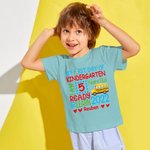 Maglietta personalizzata per bambini dall'asilo alla quinta elementare con il nome e l'età del bambino