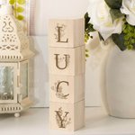 Bloques de letras de madera personalizados Letras grabadas florales Regalo de Baby Shower