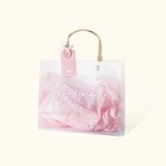 Personalised Title Name PVC Frosted Bridesmaid Wedding Gift Bag with Tag and Inner Paper Bridal Shower Bachelorette Party Favors