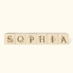 Bloques de letras de madera personalizados Letras grabadas florales Regalo de Baby Shower