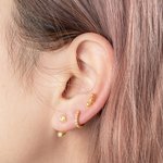 Orecchini personalizzati con pietre di nascita Set di 3 regali per lei