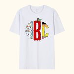 Personalised Monogram Letters Apple Teacher T-Shirt Back to School Gift