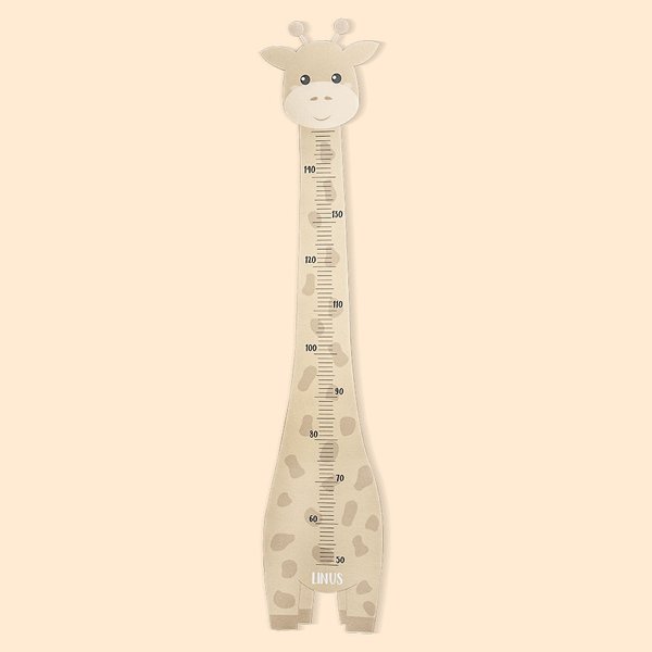 Personalized Giraffe Children Growth Height Chart with Name Room Decor Birthday Gift for Baby Kid
