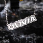 Collier Barre Prénom Personnalisé Collier Femme avec Nom Cadeau Anniversaire Fête