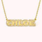 Collier Barre Prénom Personnalisé Collier Femme avec Nom Cadeau Anniversaire Fête