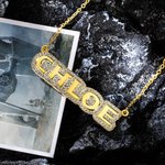 Collier Barre Prénom Personnalisé Collier Femme avec Nom Cadeau Anniversaire Fête