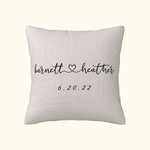Personalised Name and Established Date Cushion Cover Throw Pillow Cover Wedding Gift