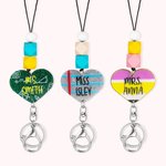 Personalized Colourful Beads and Heart Shape Teacher Lanyard
