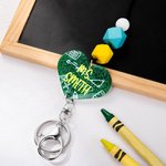 Personalized Colorful Beads and Heart Shape Teacher Lanyard