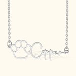 Personalized Dog Paw Necklace with Name Gift for Pet Lover