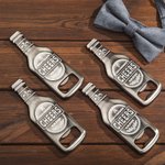 Gepersonaliseerde fles-vormige magneet flesopener met tekst bruiloft partij vaderdag cadeau voor mannen