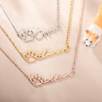 Personalised Dog Paw Necklace with Name Gift for Pet Lover