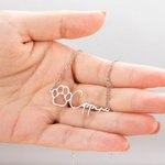 Personalised Dog Paw Necklace with Name Gift for Pet Lover
