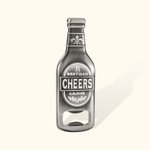 Gepersonaliseerde fles-vormige magneet flesopener met tekst bruiloft partij vaderdag cadeau voor mannen