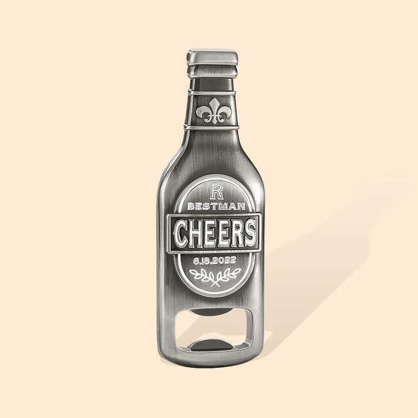 Imán abrebotellas personalizado con texto Fiesta de boda Día del padre Regalo para hombre