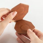 Personalised Stylish Strong Magnetic Leather Hat Clip with Initial Set of 2 Travel Accessory Birthday Gift for Women