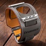Correa de piel personalizada para Apple Watch con puño Regalo para él