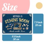 Enseigne en métal personnalisée pour salle de couture Décoration murale