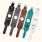 Correa de piel personalizada para Apple Watch con puño Regalo para él