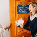 Enseigne en métal personnalisée pour salle de couture Décoration murale
