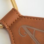 Personalised Stylish Strong Magnetic Leather Hat Clip with Initial Set of 2 Travel Accessory Birthday Gift for Women
