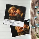 Cadre photo rocher ardoise personnalisé 