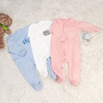 Pagliaccetto personalizzato per neonati con ricamo del nome che torna a casa, vestito da cerimonia.