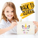 Personalized Fantasy Unicorn Pencil Case Back to School Gift for Kids
