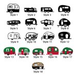 Personalized Happy Camper Camping RV Ceramic Sign with Wood Stand Home Decoration Housewarming Gift for Camp Lovers