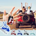 Personalised Jeep Wave Grille Name Keychain Gift for Car Lover