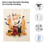 Sac Canvas Personnalisé avec Vues de Dos et Noms Thème Always Sisters Friends Cadeau Anniversaire Halloween Fête pour Meilleure Amie Soeur