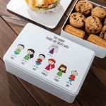 Henkilökohtainen Metal Biscuit Tin nimet ja sarjakuva kuvia