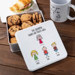 Henkilökohtainen Metal Biscuit Tin nimet ja sarjakuva kuvia