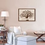 Personalised Family Tree Frameless Canvas Painting  with Heart Names Decoration